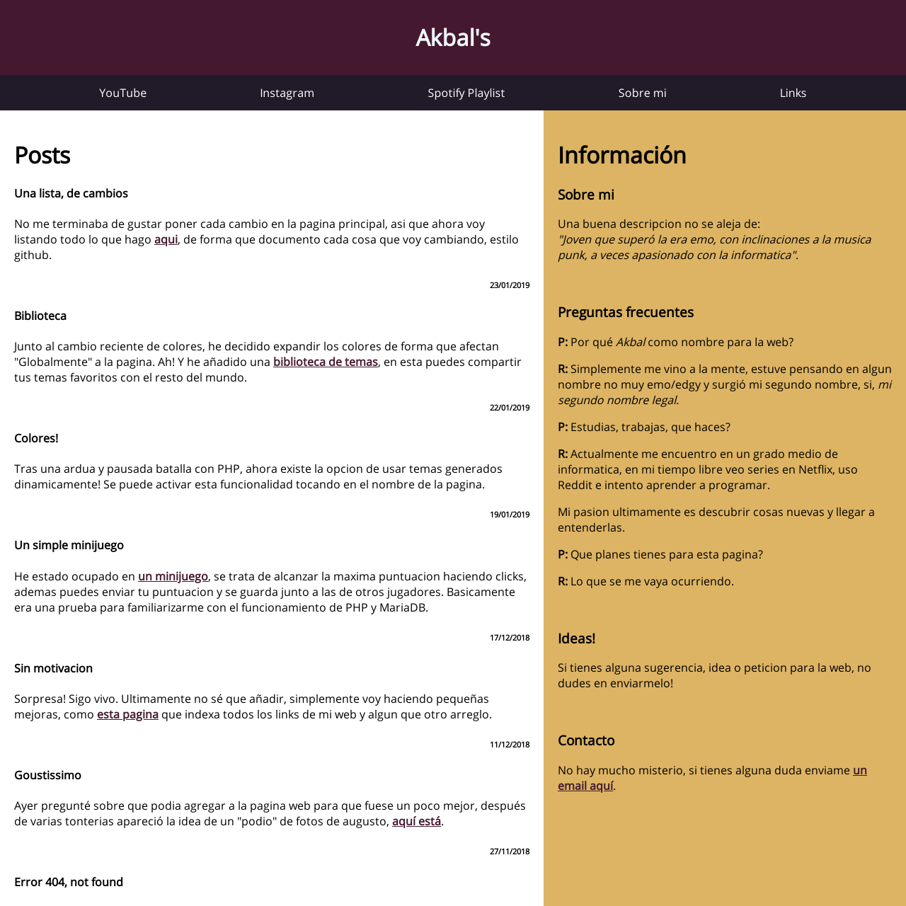 Akbal's website cover image